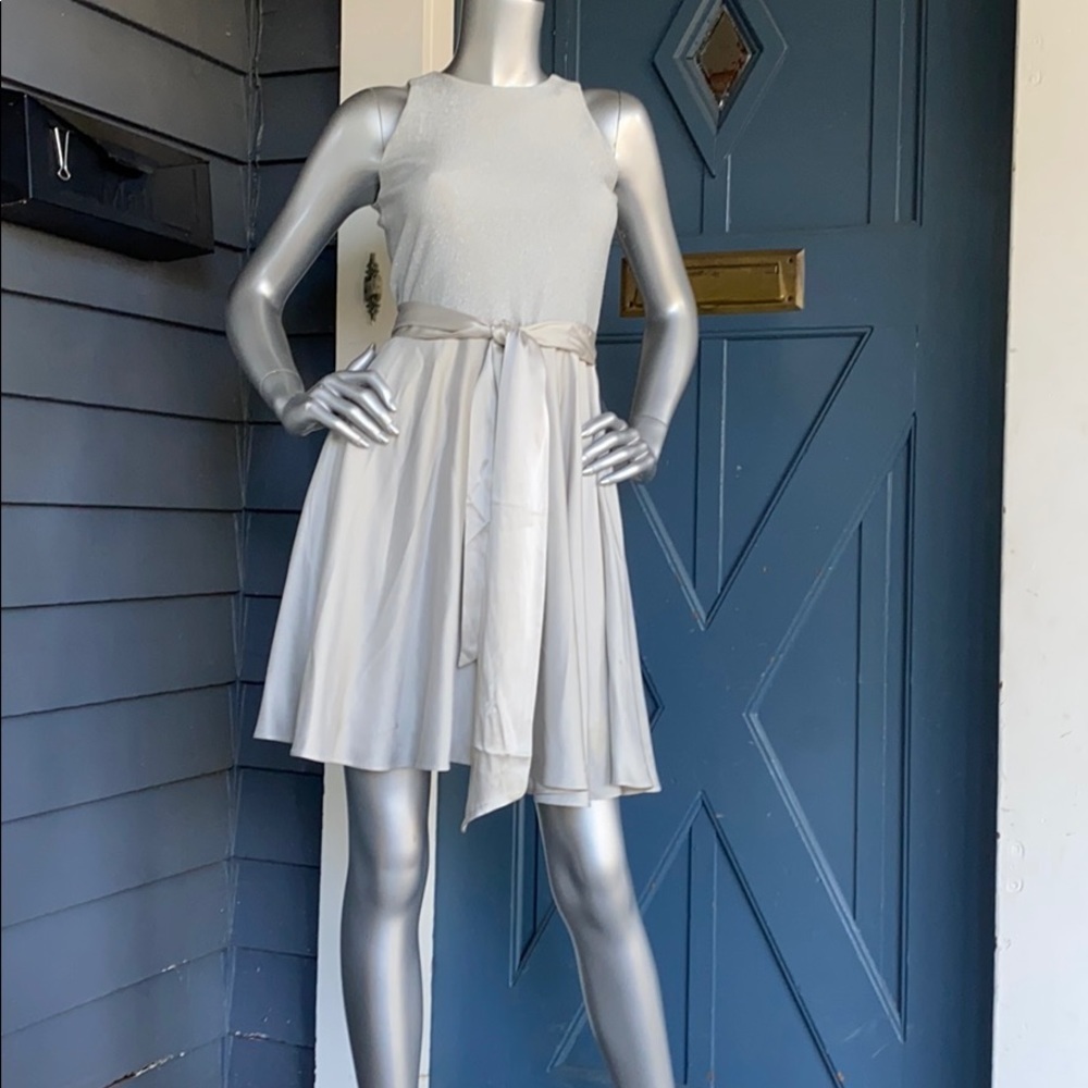 VTG LAUNDRY by Shelli Siegel Silver Midi Dress